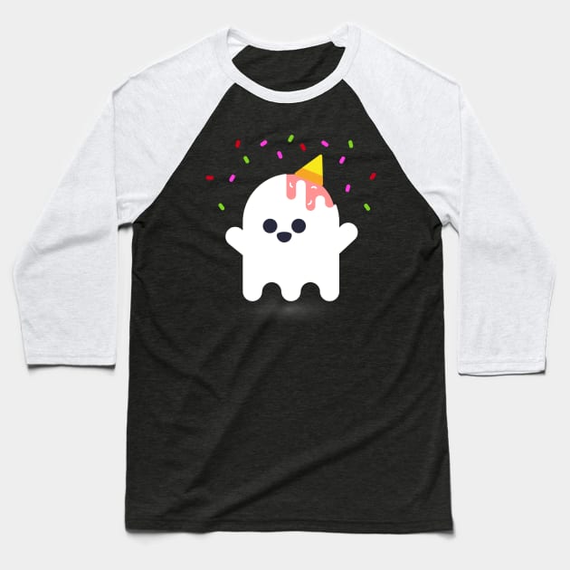 Birthday ghost Baseball T-Shirt by jurgen